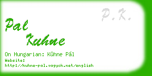 pal kuhne business card