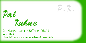 pal kuhne business card